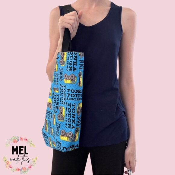 Tonka Truck Tote Bag - Black Striped Lining - Picture 3 of 3